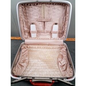 Vintage Samsonite Silhouette Hard Shell Suitcase Apple Red Includes Vanity Items